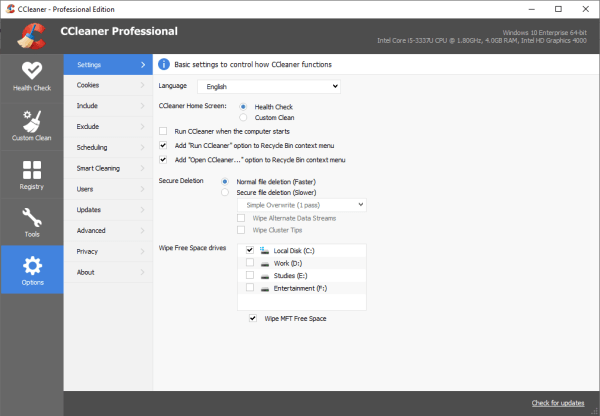 CCleaner Professional 6.18.10838 download the new