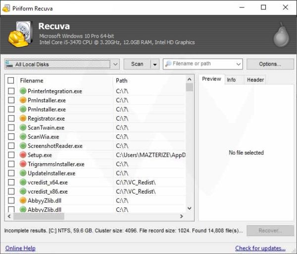 Recuva Pro Keygen Full Version Free Download