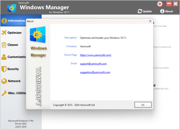 Yamicsoft Windows Manager Keygen Latest Free Download